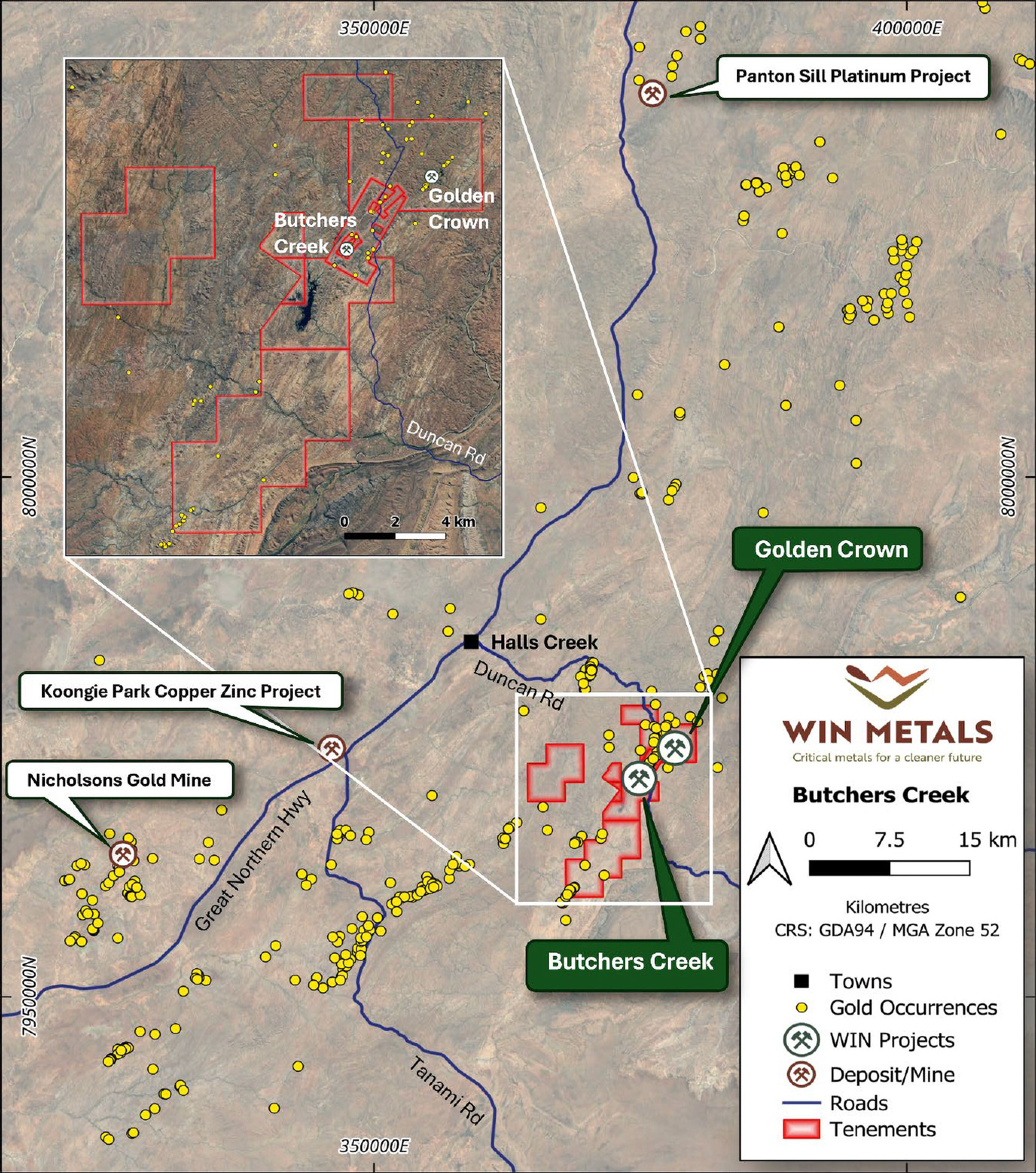 Butcher's Creek map